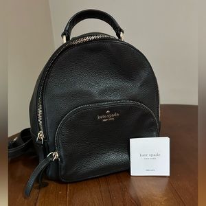 Kate Spade Black mini leather backpack